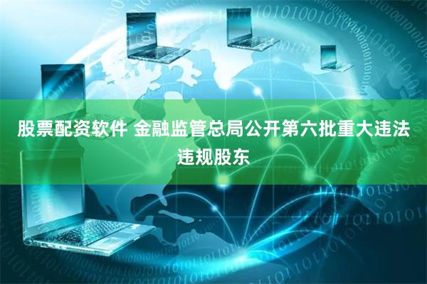 股票配资软件 金融监管总局公开第六批重大违法违规股东