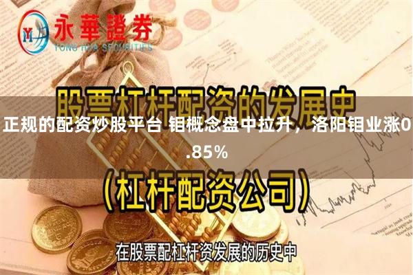 正规的配资炒股平台 钼概念盘中拉升，洛阳钼业涨0.85%