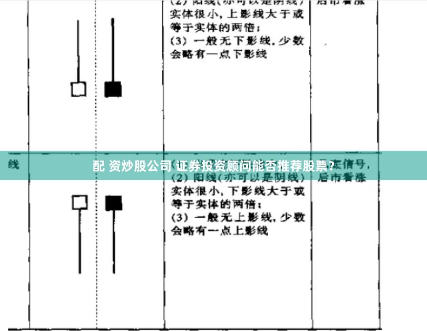 配 资炒股公司 证券投资顾问能否推荐股票？