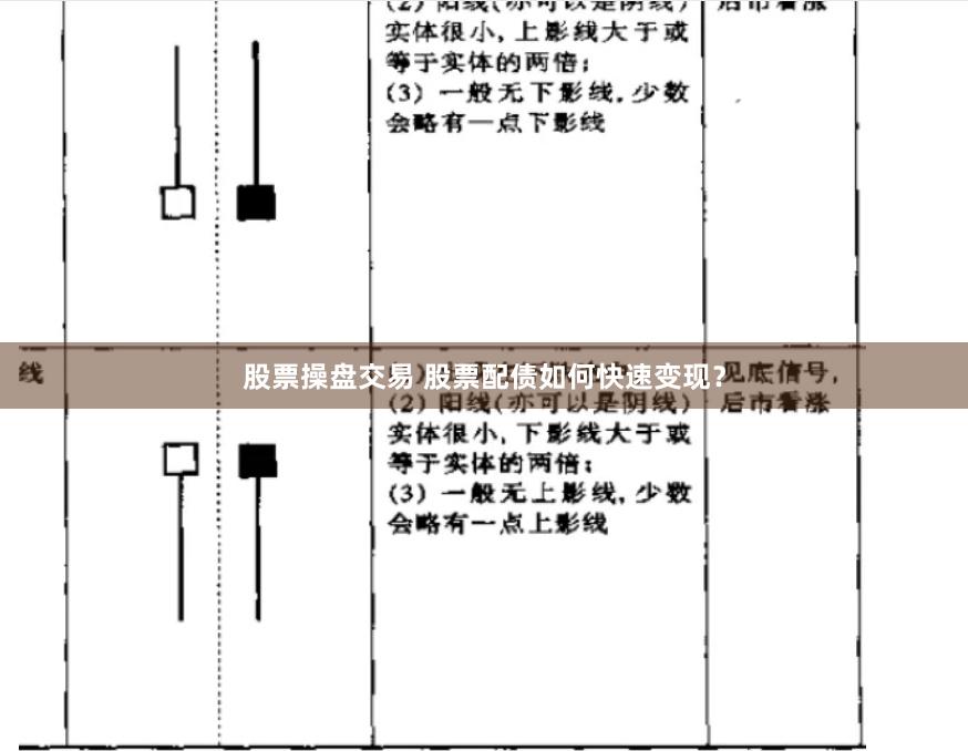 股票操盘交易 股票配债如何快速变现？